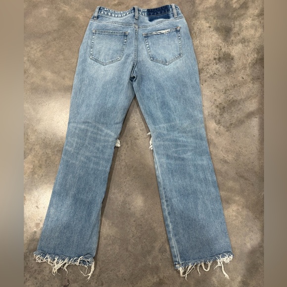 Flying Monkey Light Blue Distressed Straight Leg Jeans - Picture 5 of 5